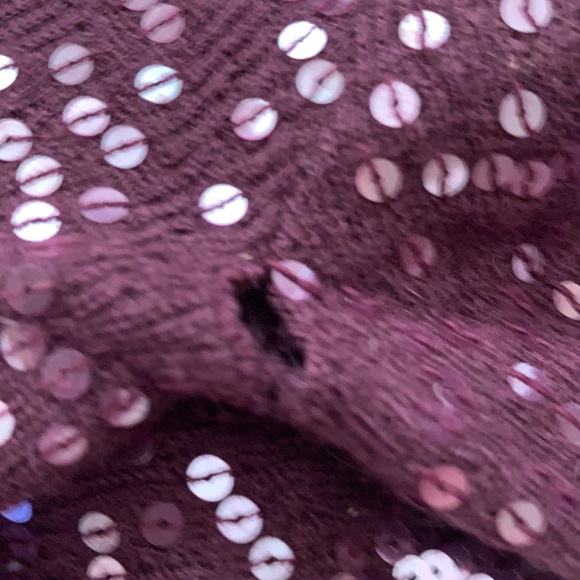 TSE Plum Sequined Sweater - Picture 6 of 6